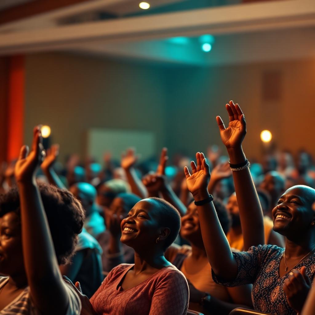 Congregation worshipping